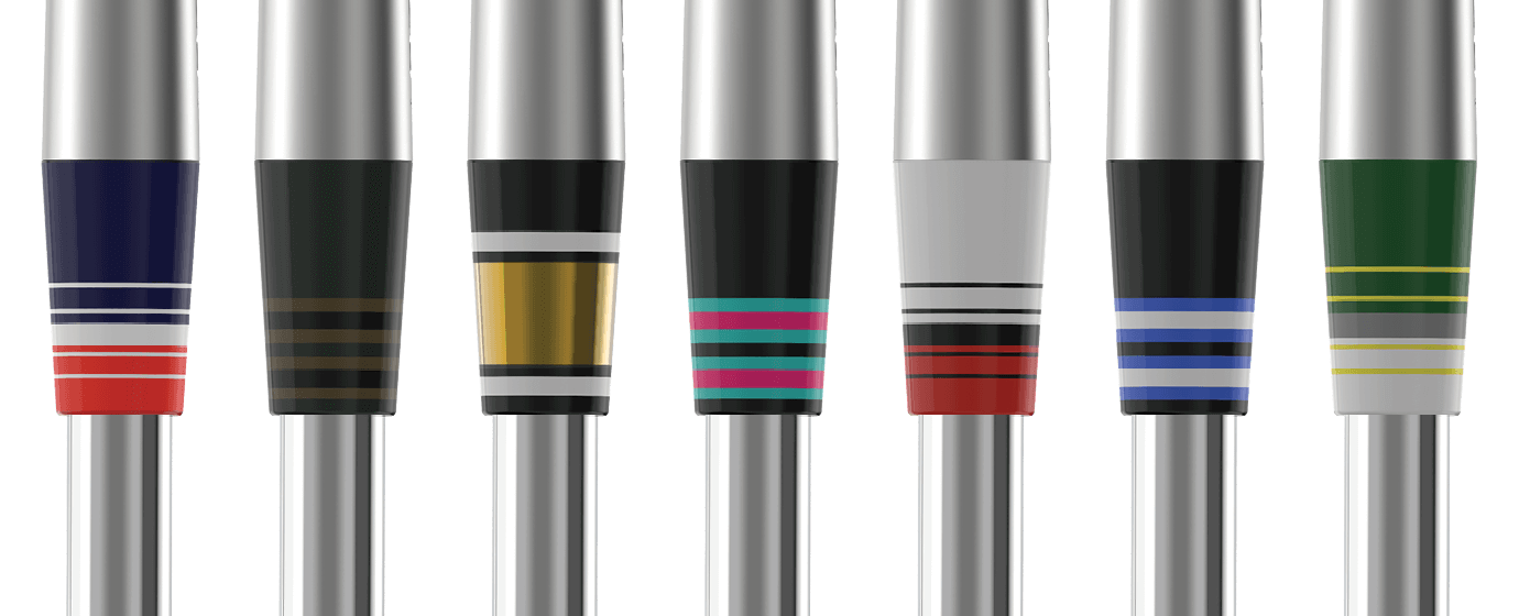 Example RTZ clubs with custom ferrules