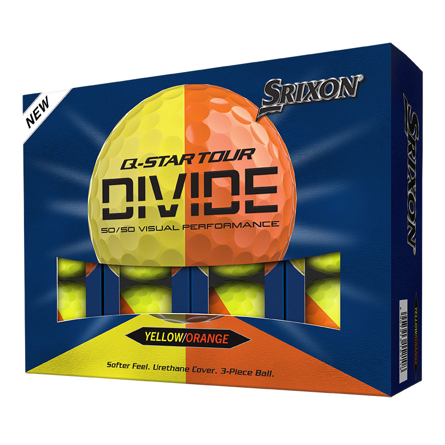 Q-STAR TOUR DIVIDE Golf Balls,Yellow/Orange image number null