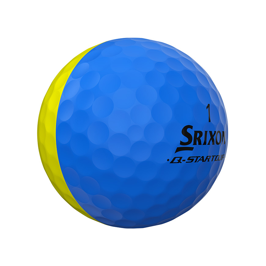 Q-STAR TOUR DIVIDE Golf Balls,Yellow/Blue image number null