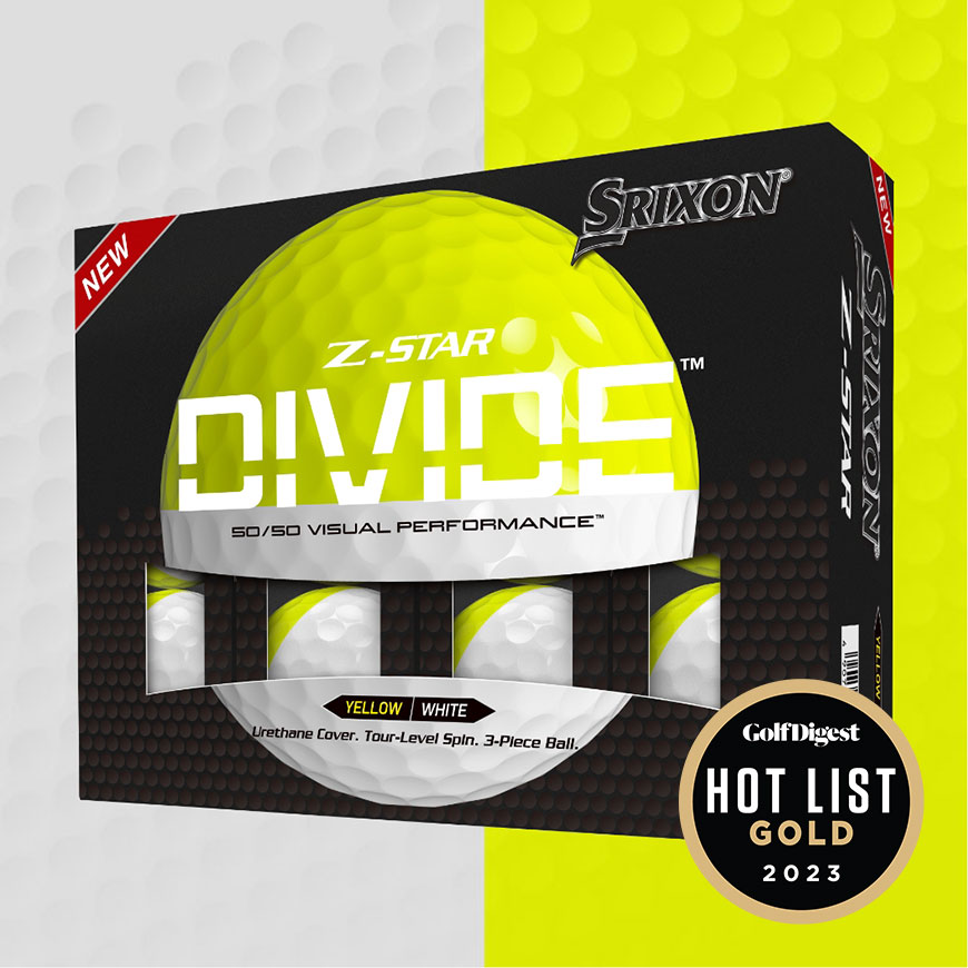 Z-STAR DIVIDE Golf Balls,White / Tour Yellow